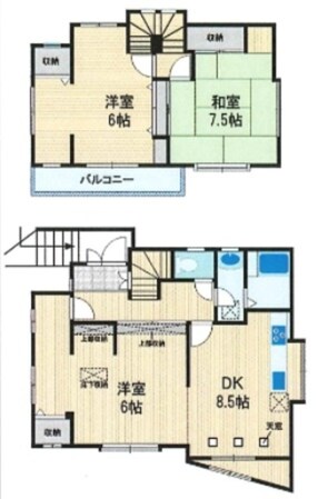 市場上町戸建の物件間取画像